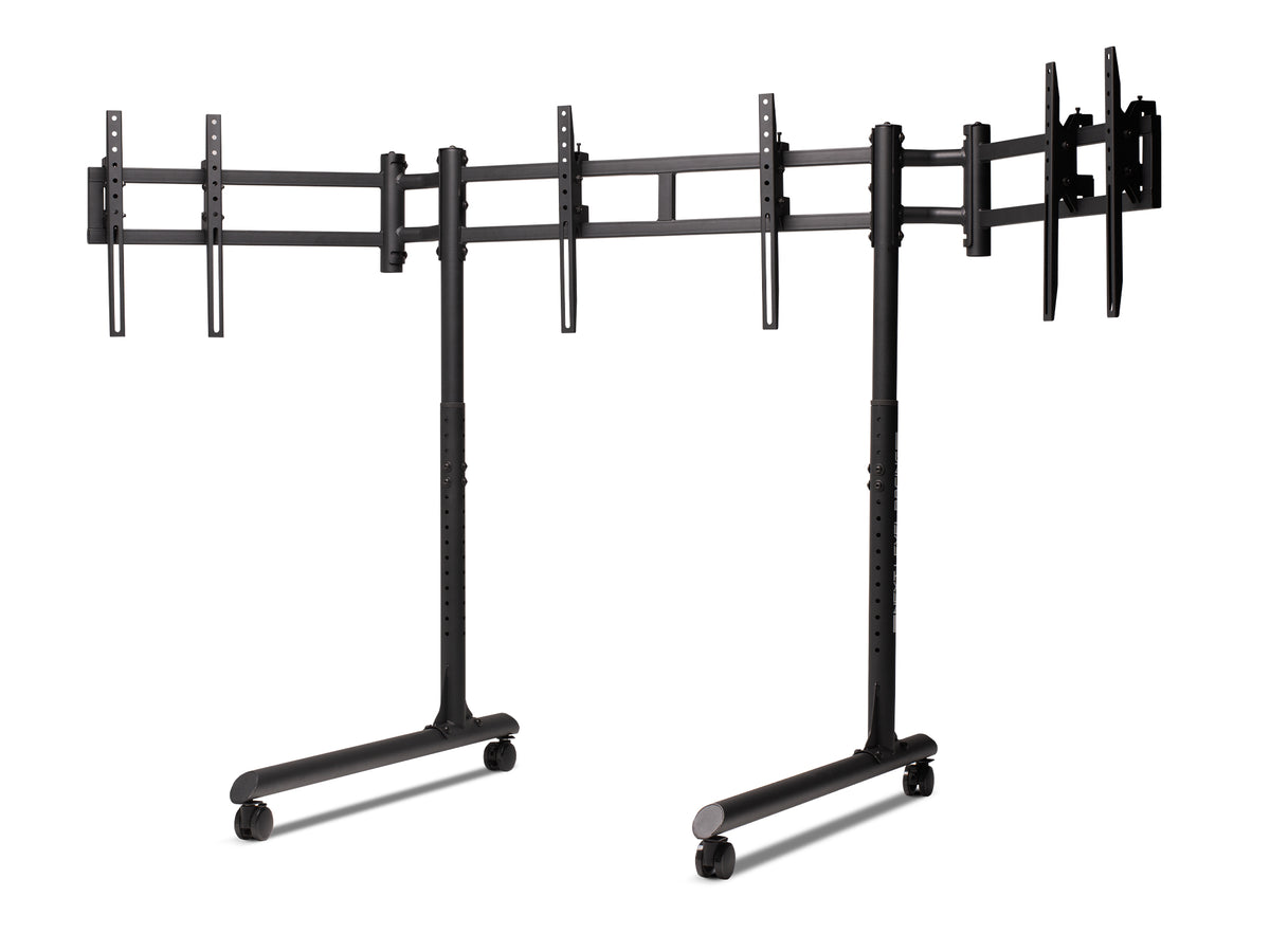Next Level Racing round tube freestanding triple monitor stand