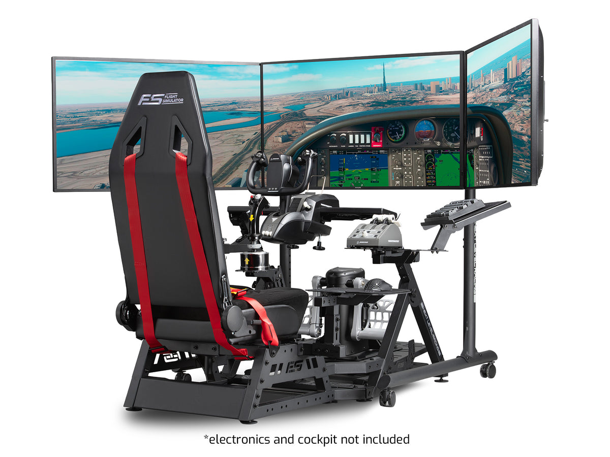 Next Level Racing® Round Tube Freestanding Triple Monitor Stand