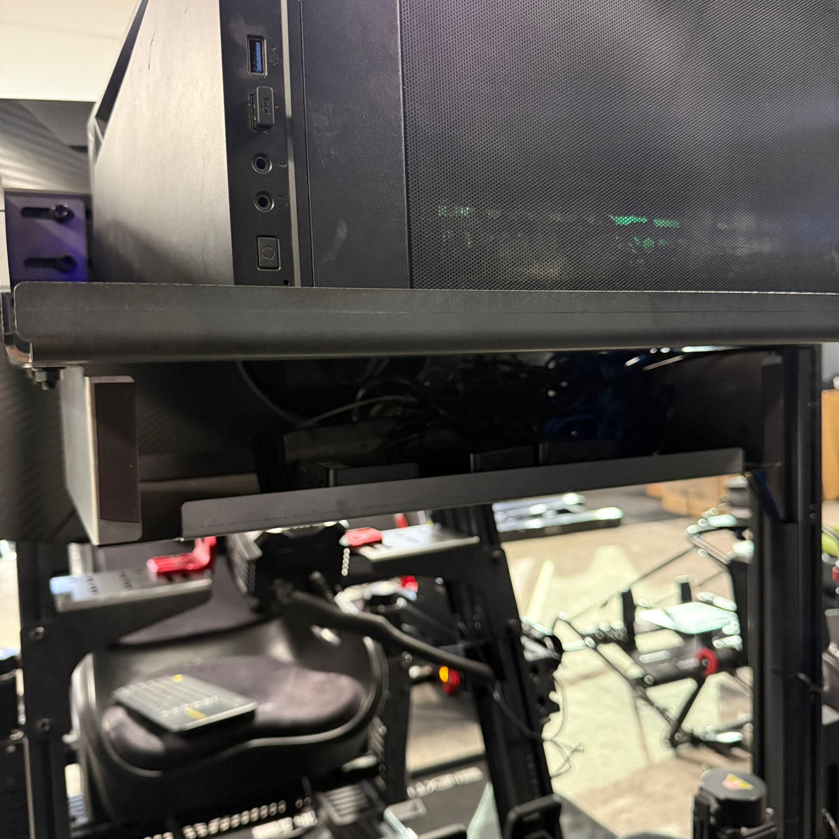 Speednation PC Shelf + Intergrated Cable Box V2 - BLACK