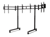 Next Level Racing round tube freestanding triple monitor stand