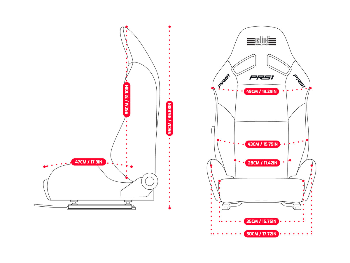 Next Level Racing® PRS1 Performance Reclining Seat