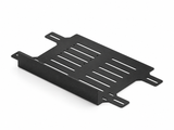 AI-enhanced CAD render of the black Speednation Cable Management Tray V2, reverse angled view