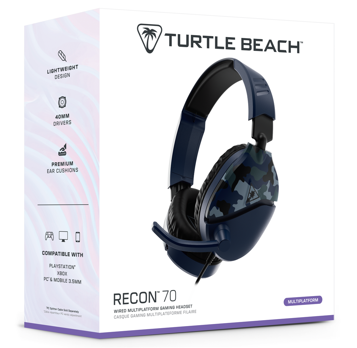 Turtle Beach® Recon 70 Blue Camo Gaming Headset image 2